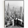 Chrysler Building Print, New York City Vintage Poster, Aesthetic Vintage Poster, Black And White Printable Photo, B&W, Travel Couple Gift